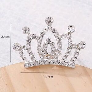 Tiara rhinestone, mini hair clip